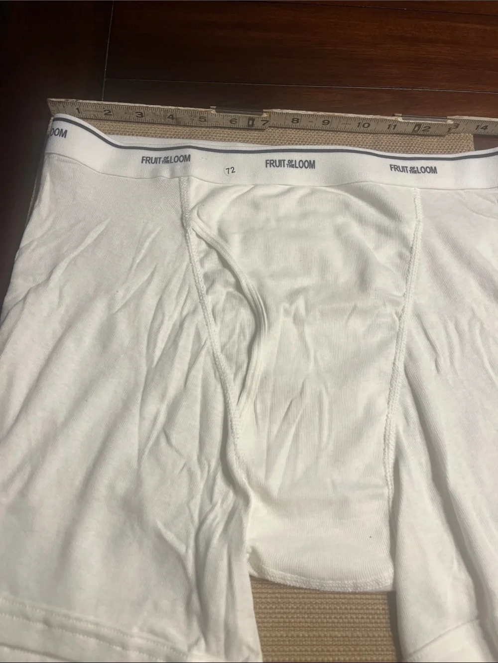 Bundle this .72.. fruit of the Loom Men's White Boxer Briefs large